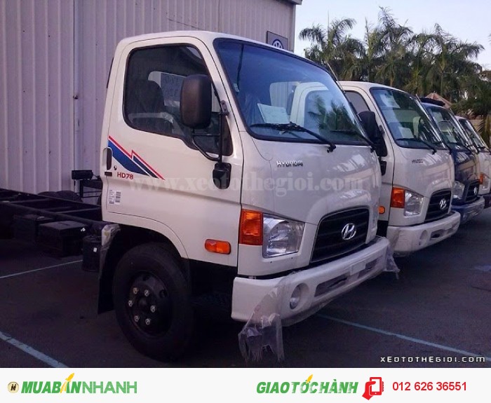Bán xe tải Hyundai HD78 4.5t thùng kín, mua xe Hyundai giá rẻ