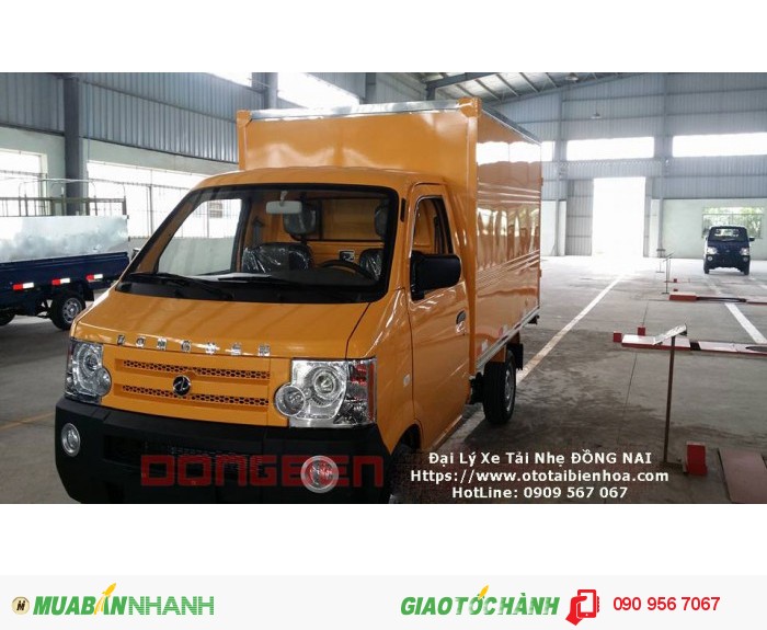 Xe tải thùng kín 770kg Dongben động cơ suzuki pro Phiên bản màu vàng đặt hàng nhà máy Veam