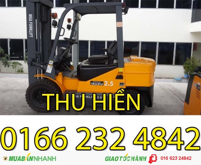 Cần thanh lý xe nâng dầu cũ 2.5 tấn cao 3m Động cơ ISUZU Nhật Bản mới 100%