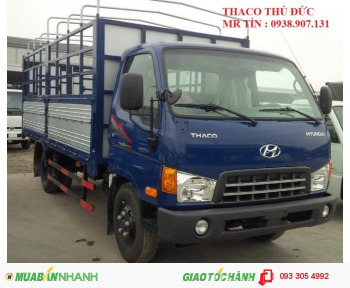 Bán xe tải Thaco Hyundai HD650 tải trọng 6,4 tấn ,hỗ trợ mua trả góp đến 80% giá trị xe