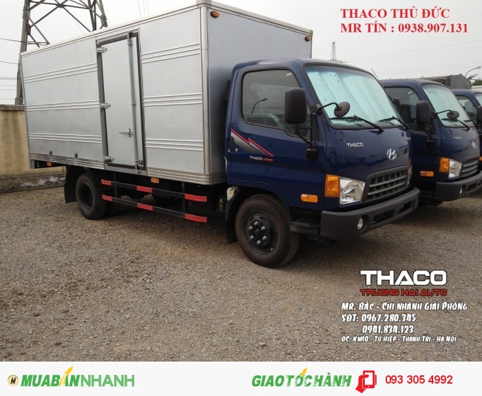 Bán xe tải Thaco Hyundai HD650 tải trọng 6,4 tấn ,hỗ trợ mua trả góp đến 80% giá trị xe