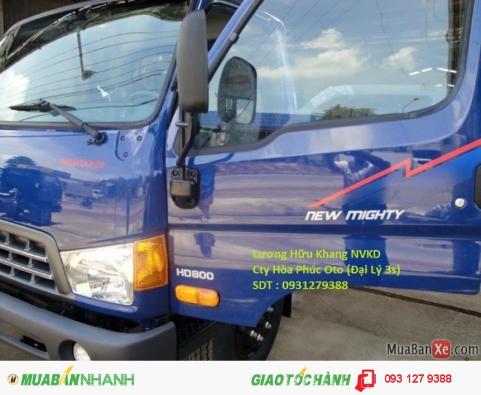 Hyundai HD 800, Hổ trợ Vay vốn ngân hàng 80%