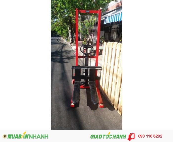 Xe nâng tay cao xe nâng mặt bàn cao 1m6 đà nẵng