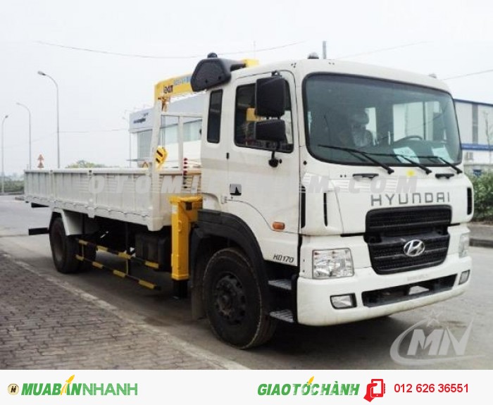 Xe tải Hyundai HD170 8 tấn gắn cẩu Soosan, hàng nhập khẩu chính hãng, giá tốt