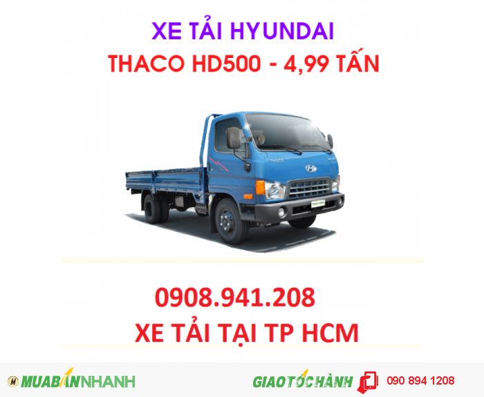 Xe Tải HYUNDAI 5 Tấn , Nhập khẩu Linh Kiện Hàn Quốc, Có Máy Lạnh Theo Xe.