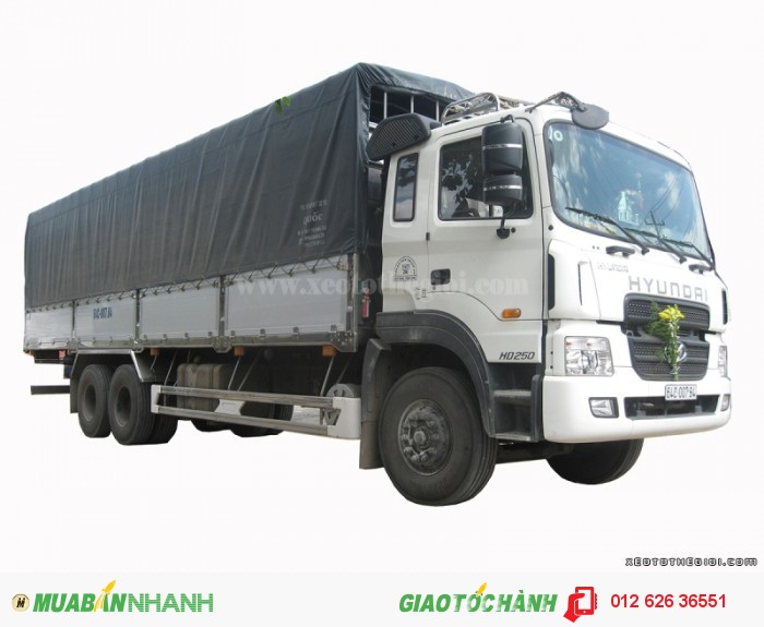 Đại lý Ô Tô Miền Nam phân phối xe tải Hyundai HD250 14 tấn mui phủ bạt