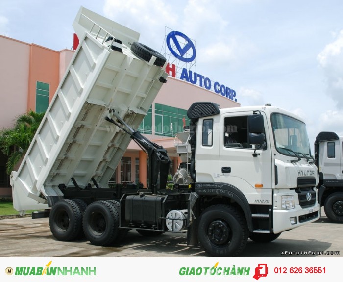 Hyundai HD270 10m3, hyundai HD270 15 Tấn thùng ben giá rẻ