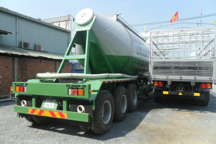 Rơ moóc Doosung chở xi măng rời 33 tấn, giao xe toàn Quốc