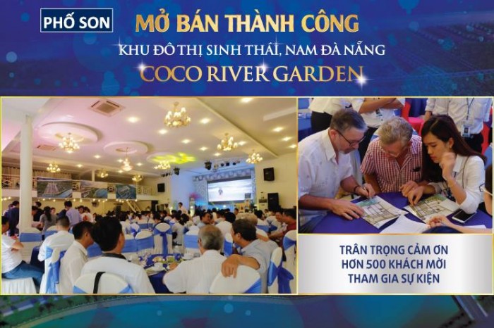 300tr/lô 125m2, Đất nền khu đô thị sinh thái Coco river garden, giữa sông và biển