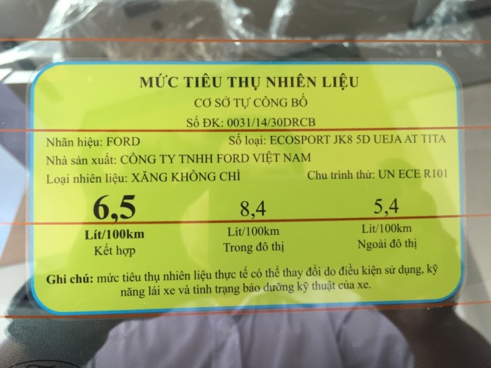 Ford Ecosport Titanium 1.5L AT đời 2016, đủ màu, tặng BHVC