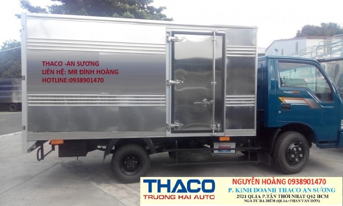 Xe tải kia mới 100% k165s tải trọng 2 tấn 4 lưu thông thành phố mới (hót)