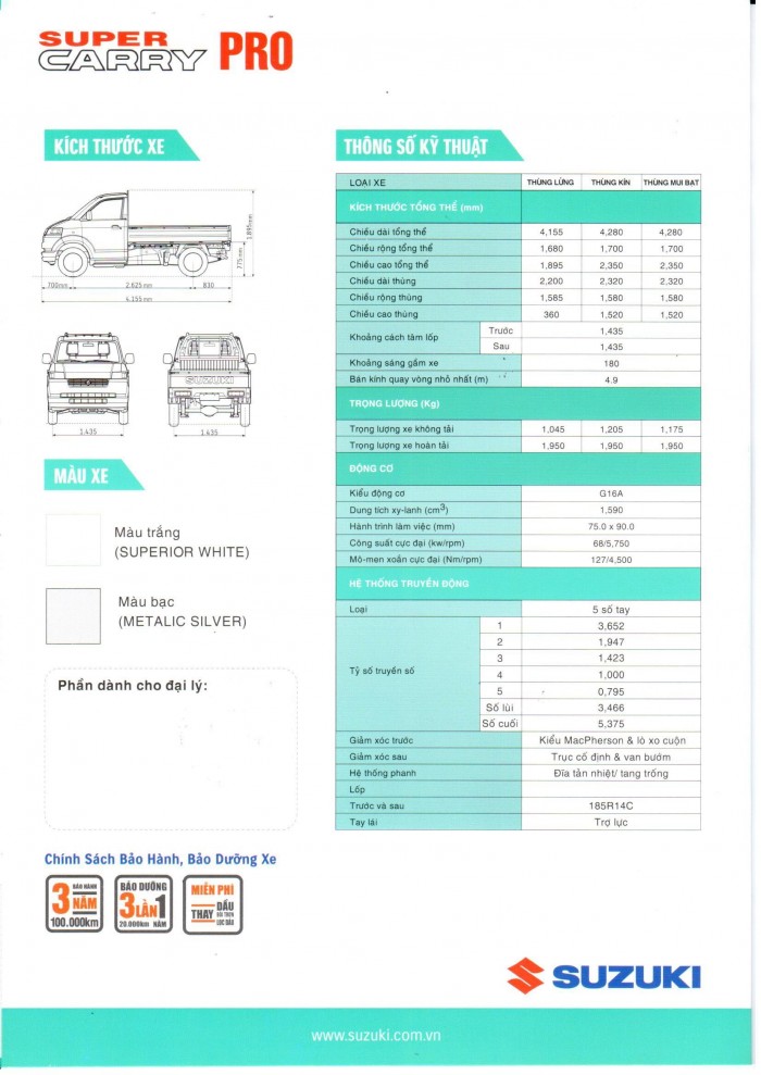 SuZuKi Pro Truck giá rẻ nhất.Cam kết giao xe trong ngày