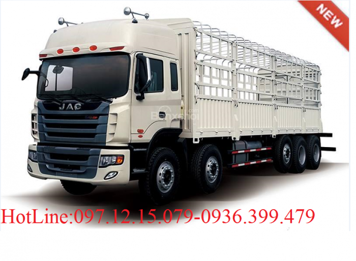 Xe 5 chân - 5 chân nâng đầu  JAC 24 tấn thùng 9.4 m