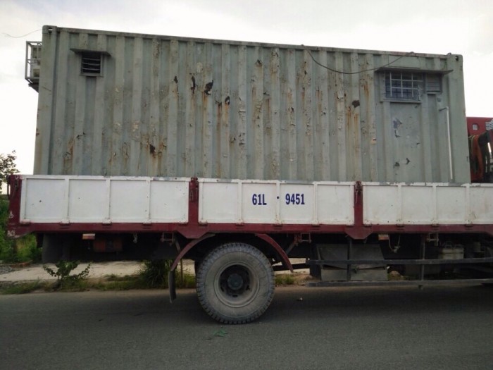 Bán xe tải cẩu misu 4t5 cẩu unic 5 tấn thùng 6m7 đời 1997