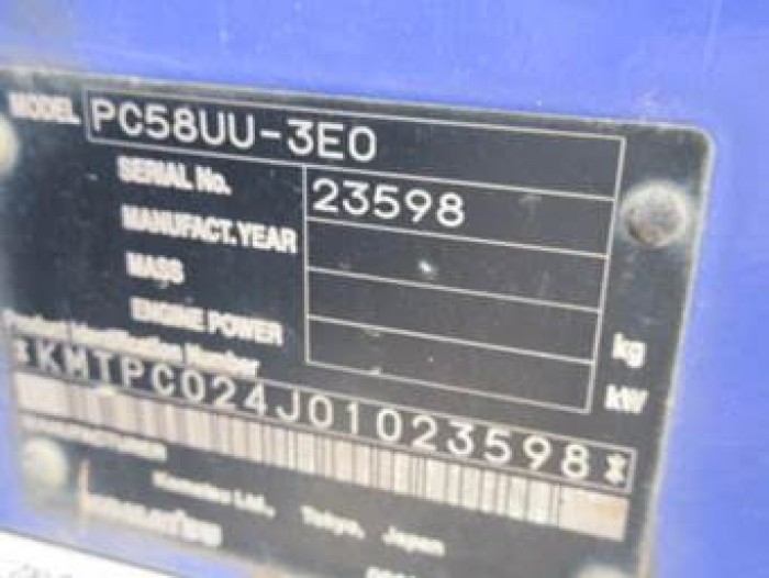 Bán máy xúc đào KOMATSU PC58UU-3E0