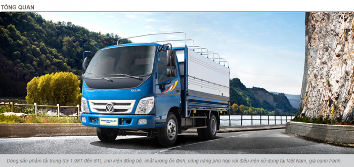Bán xe tải Ollin435 - k2800 thùng kín, 2 tấn 4. Tặng phí trước bạ xe