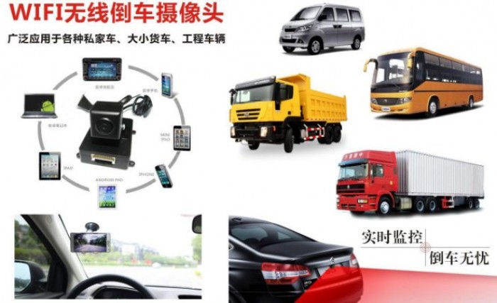 Camera lùi không dây, hiển thị trên điện thoại, máy tính bảng CA-3.1