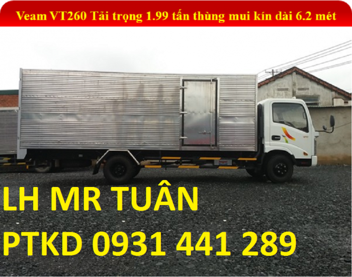 Veam Hyundai vt260 động cơ D4BH thùng 6,2 mét