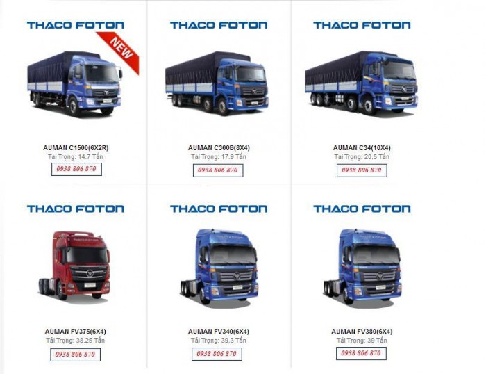 Bán xe đầu kéo Thaco Auman nhập khẩu