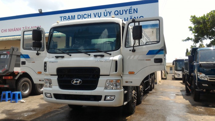 Chuyên  bán xe tải hyundai nhập khẩu, hyundai hd360 5 giò, tải 21 tấn, trả góp, đời 2016
