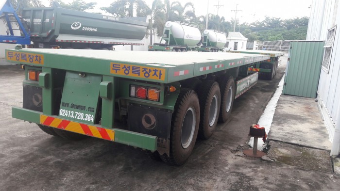 Tổng đại lý DOOSUNG  bán Rơ moóc sàn 40 feet 3 trục hiệu Doosung, moóc sàn giá tốt