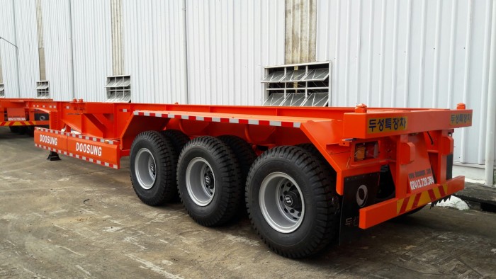 Cần bán Rơ Moóc sàn Doosung loại 40 feet 3 trục giá rẻ nhất ở Chi nhánh Doosung phía Nam