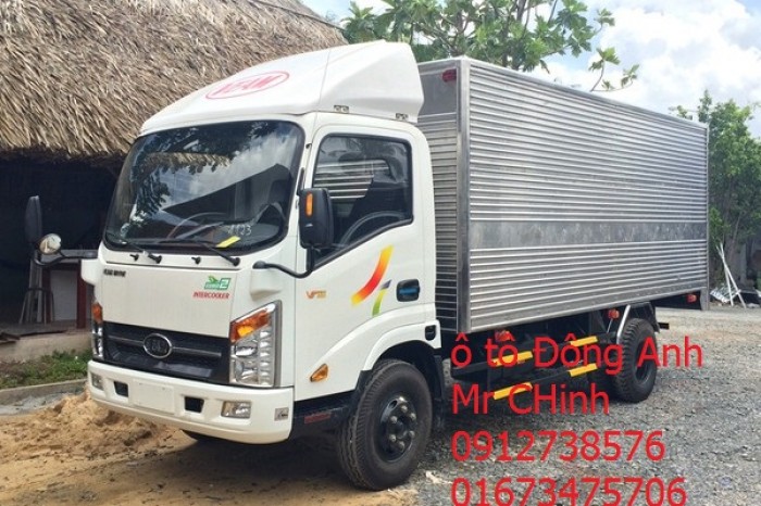 Bán xe tải veam vt350 3,5 tấn thùng mui bạc, thùng kín, thùng dài 4,8m, động cơ hyundai