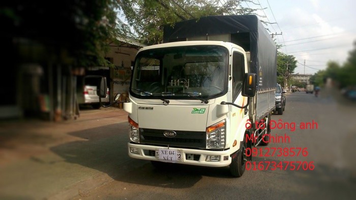 Bán xe tải veam vt350 3,5 tấn thùng mui bạc, thùng kín, thùng dài 4,8m, động cơ hyundai