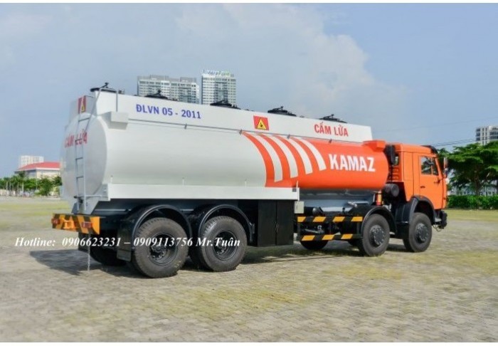 Bán xe vận chuyển xăng dầu Kamaz 23m3, Xe chở dầu điều 23m3 mới - Kamaz Bình Dương, Kamaz Bình Phước