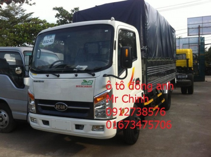 Bán xe tải veam 2,4 tấn thùng dài 4,15m - động cơ hyundai - giá thành rẽ