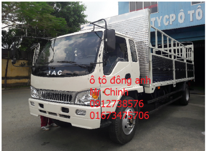 Bán xe jac 9,1 tấn, thùng dài 6,8m - thùng mui bạc, thùng kín-động cơ 4.8 lít