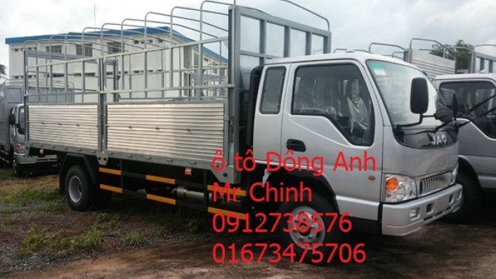 Bán xe jac 9,1 tấn, thùng dài 6,8m - thùng mui bạc, thùng kín-động cơ 4.8 lít