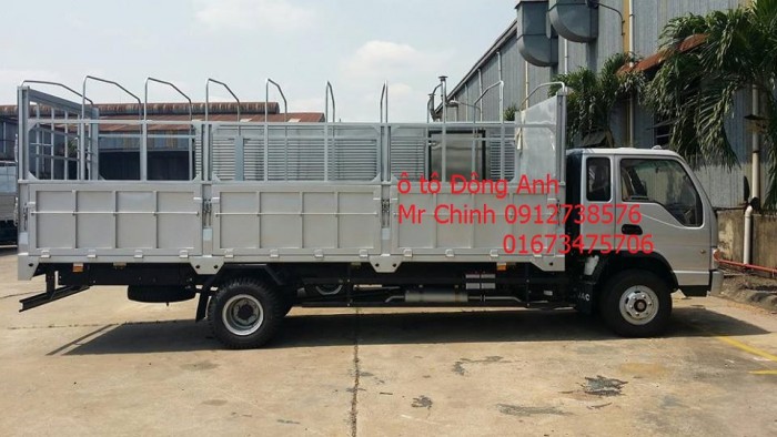 Bán xe jac 9,1 tấn, thùng dài 6,8m - thùng mui bạc, thùng kín-động cơ 4.8 lít