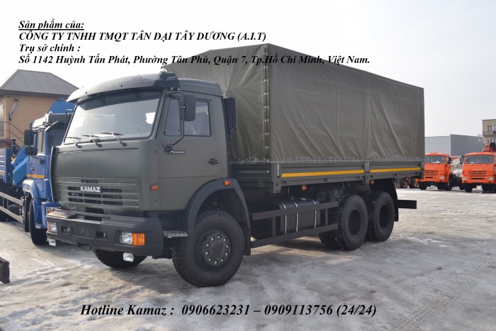 Kamaz 53229 (6x4) nhập khẩu | Bán xe tải Kamaz 3 chân mới nhất 2020 [ thùng 6m3, 7m1 & 9m]