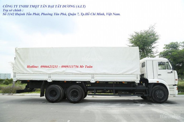 Giá bán xe tải Kamaz 3 chân | Bán xe tải Kamaz 65117 (6x4) tại Bình Duong & Bình Phước