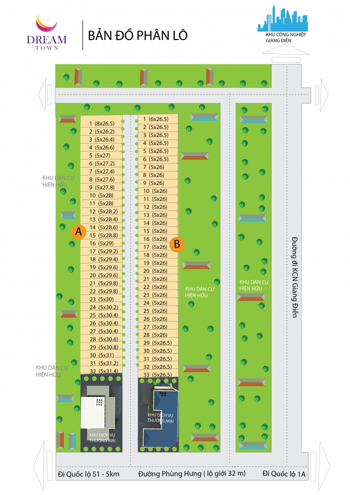 Đầu tư sinh lợi nhanh chóng với Dream town,chỉ 2.5tr/m2.