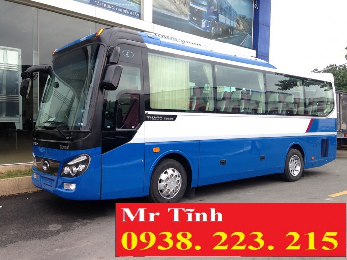 Xe 29 chỗ thaco tb82 mẫu mới; xe khách 29 chỗ bầu hơi mẫu mới thaco