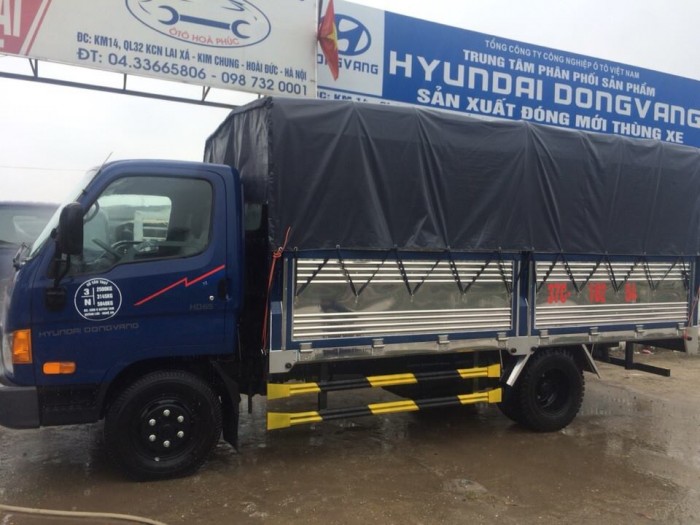 Xe tải Hyundai HD600 6.0 tấn Đồng Vàng - thùng bạt inox, phân phối tại các tỉnh thành