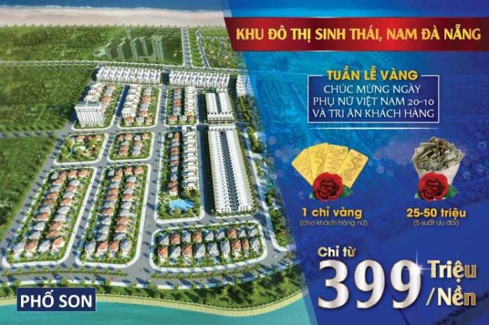 Tuần lễ vàng - chiết khấu 30 triệu/nền dự án Coco River Garden Nam Đà Nẵng
