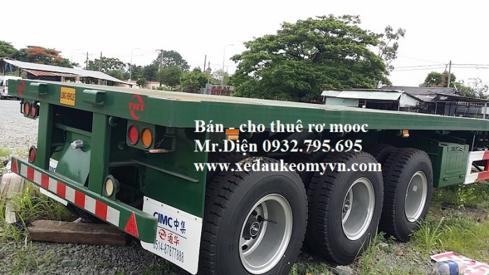 Bán và cho thuê rơ mooc ASEAN mới 100% ,rơ mooc tải cao xương 2 trục,3 trục 20 feet và 40 feet.