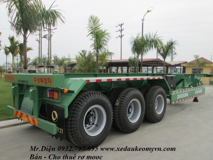 Rơ mooc xương 3 trục 40 feet Doosung,rơ mooc xương 2 trục 20 feet và 40 feet Doosung- cimc , rơ mooc chân rút Doosung