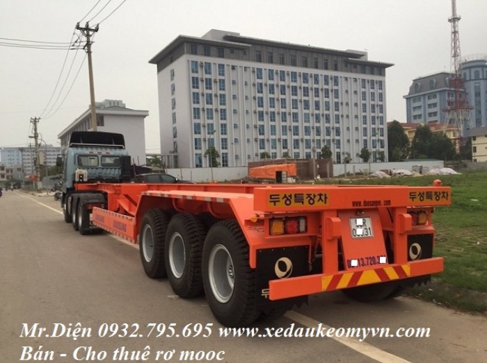 Rơ mooc xương 3 trục 40 feet Doosung,rơ mooc xương 2 trục 20 feet và 40 feet Doosung- cimc , rơ mooc chân rút Doosung