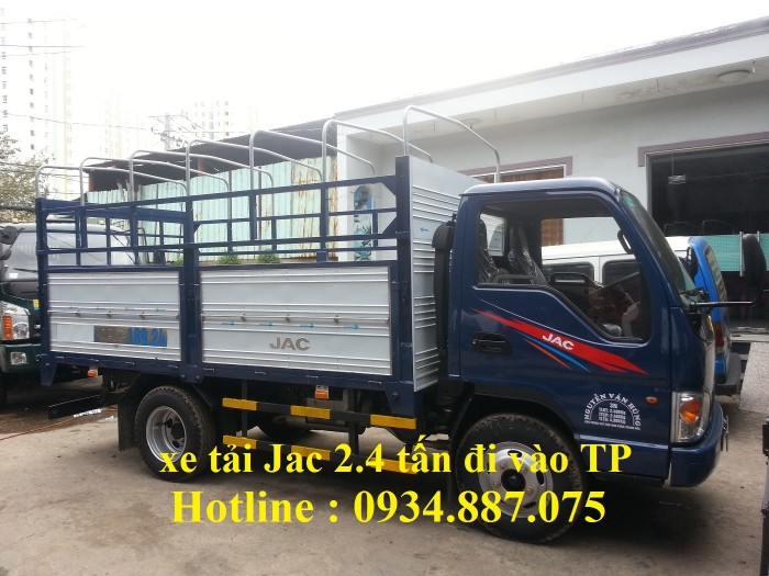 Bán xe tải Jac 2.4 tấn - jac 2.4 tấn - JAC 2.4 tấn (2t4) thùng dài 3.7 mét đi được vào thành phố