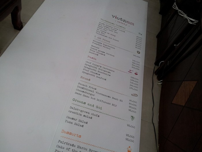 In menu cho quán xôi chè, in thực đơn cho quán xôi chè