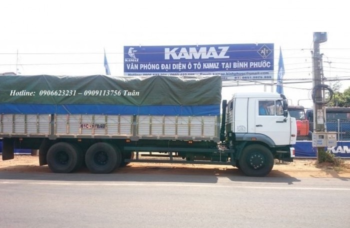 Tải thùng 15 tấn Kamaz / Kamaz thùng 7m8 3 chân