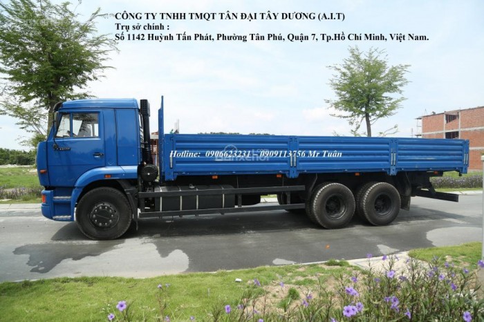 Tải thùng 15 tấn Kamaz / Kamaz thùng 7m8 3 chân