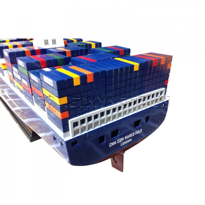 Mô hình tàu chở hàng container gỗ trang trí Apec 30cm  Lazadavn