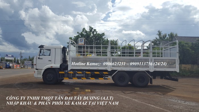 Bán xe tải thùng 15 tấn Kamaz | tải thùng 3 giò Kamaz, Kamaz 65117 (6x4) thùng  7m8 tại Bình Dương & Bình phước