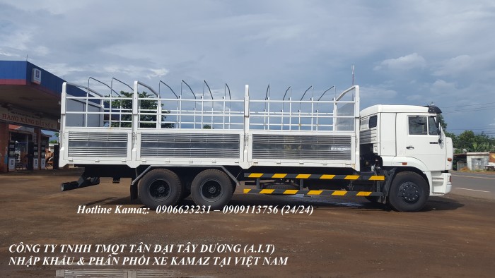 Bán xe tải thùng 15 tấn Kamaz | tải thùng 3 giò Kamaz, Kamaz 65117 (6x4) thùng  7m8 tại Bình Dương & Bình phước