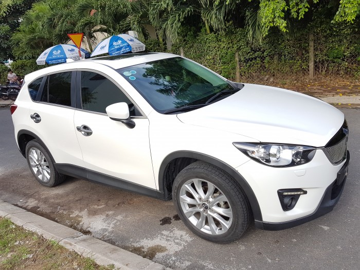 [Khánh Hòa] Cần bán Mazda CX5 Trắng đăng ký 2014 55.000km